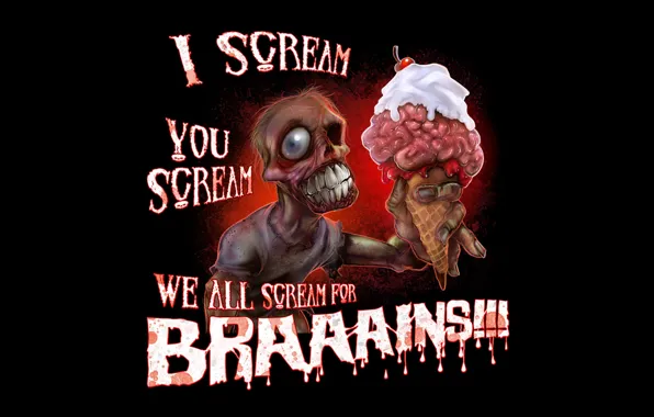 Picture zombies, ice cream, brains