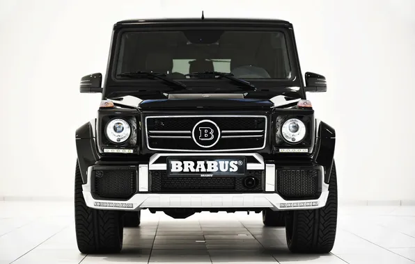 Mercedes-Benz, Black, Mercedes, Logo, Brabus, G63, The front, BRABUS