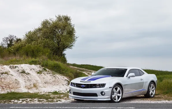 Chevrolet, Camaro, 2012, Ice, Silver