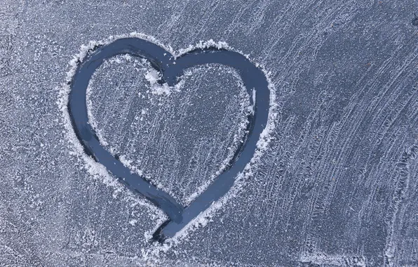 Picture cold, frost, snow, frost, heart