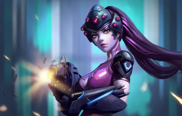 Girl, weapons, beauty, blizzard, fps, Overwatch, Widowmaker