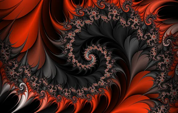 Abstraction, fractals, spiral, fractal, abstract background, tightening