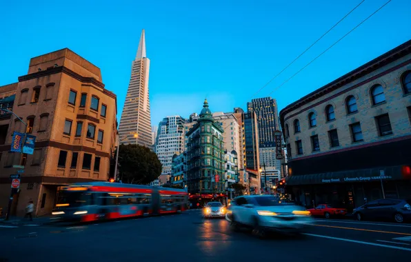 Street, The city, Building, San Francisco, City, USA, USA, Street