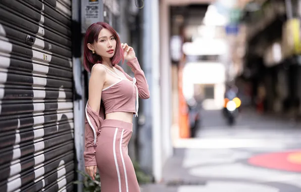 Girl, street, Asian