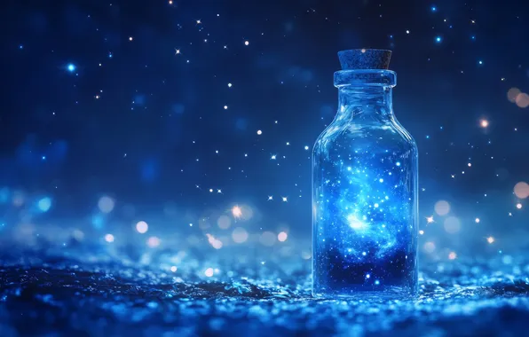 Stars, bottle, colorful, galaxy, stars, colorful, galaxy, bottle