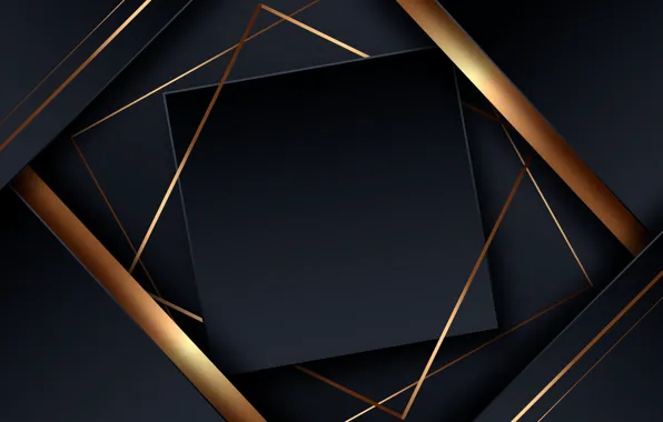 Abstraction, the dark background, vector, elements, black background, gold plated