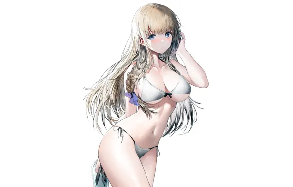 Picture girl, sexy, boobs, anime, beautiful, pretty, erotic, blonde