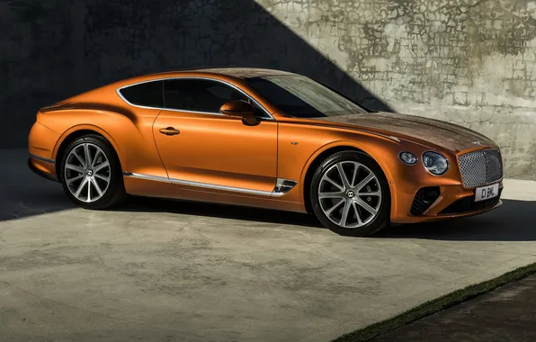 Car, continental, bentley, orange