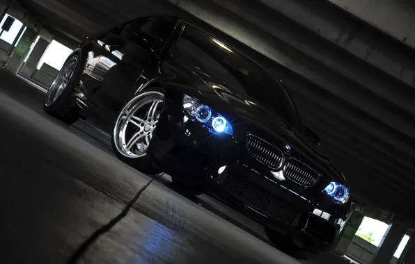 Picture black, lights, BMW, BMW, Parking, black, E92