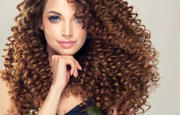 Look, girl, model, hand, makeup, hairstyle, curls, edwardderule