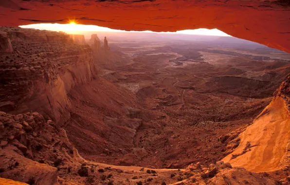 Sand, mountains, sunrise