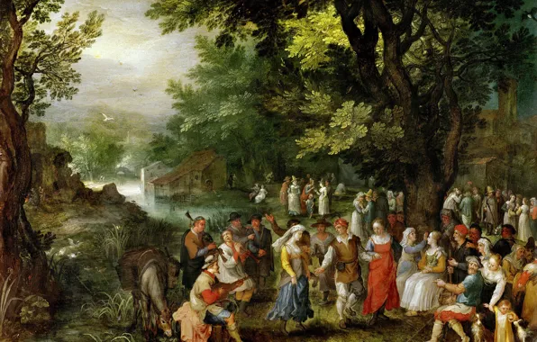 Picture, Wedding, genre, Jan Brueghel the elder