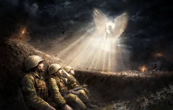 War, Angel, Christmas, Soldiers, Russia, Art, Ukraine, Conflict