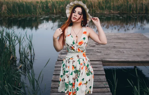 Picture pose, Victoria Fox, Alex Polyutin, figure, makeup, girl, chain, summer