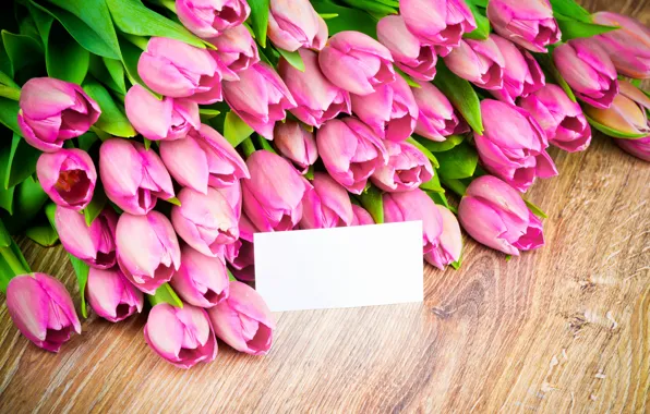 Flowers, bouquet, tulips, wood, pink, romantic, tulips, spring