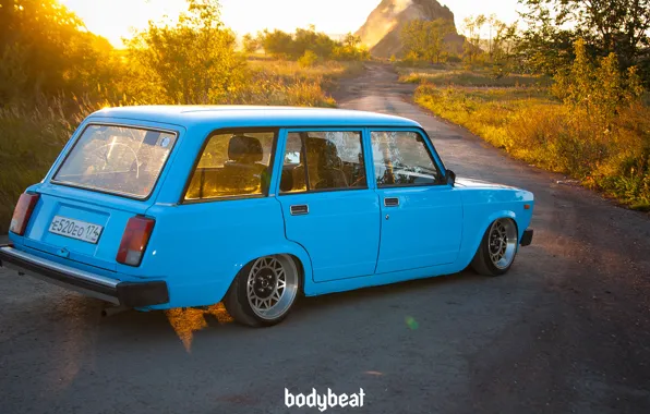 Nature, blue, blue, 2104, Soviet machine, bodybeat, the station wagon