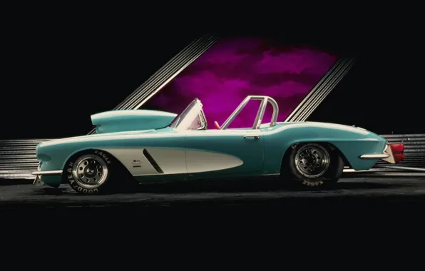Corvette, Chevrolet, Chevrolet, plug, drives, Corvette, Drag, slicks