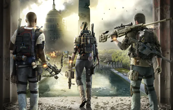 The city, art, Washington, center, Tom Clancy's The Division 2, The Division 2