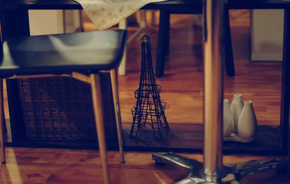 Picture tower, chair, Eiffel, figure