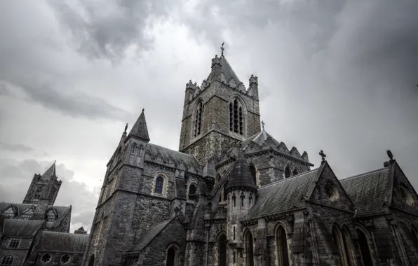 The sky, clouds, overcast, Ireland, Ireland, Dublin, Dublin, Gothic architecture