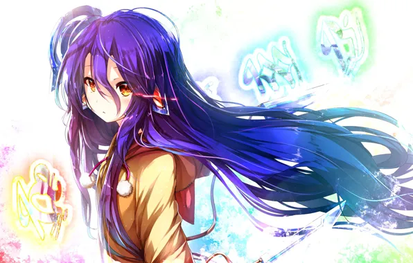 Wallpaper magic, characters, blue hair, yellow hair, bombski, No game no  life, No Game No Life : Zero, Shuvi for mobile and desktop, section сёнэн,  resolution 1920x1200 - download