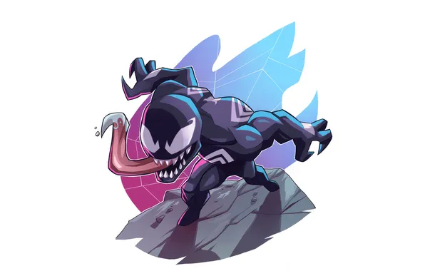 Language, mouth, white background, super heroes, Venom, Venom, Marvel Comics