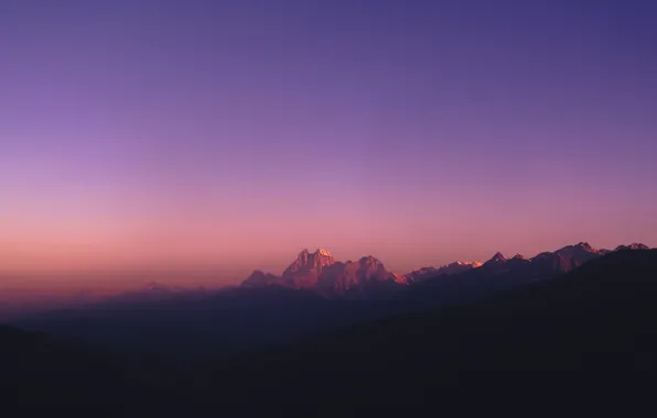 The sky, mountains, The Caucasus, Ushba