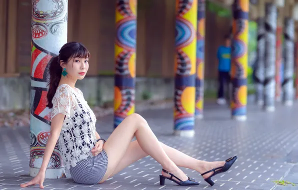 Picture girl, pose, Asian