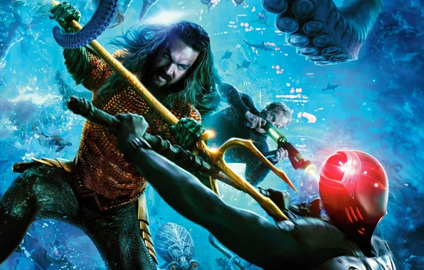 Fiction, Trident, poster, comic, DC Comics, Jason Momoa, Jason Momoa, Patrick Wilson