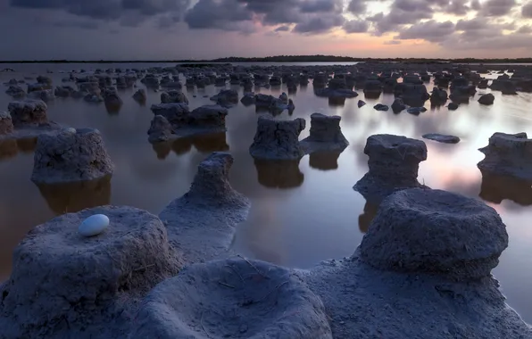 Picture Lake, Mexico, Yucatan, Twilight, Mexico, Lake, Dusk, Yucatan
