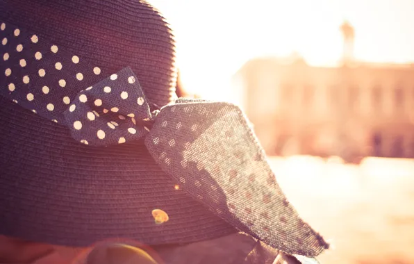 The sun, hat, bow