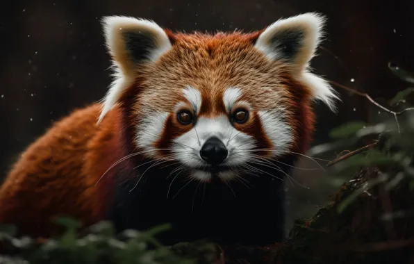 Look, pose, red Panda, face, red Panda, AI art, neural network