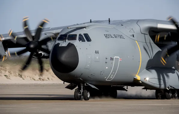 Aircraft, military, air force, cargo and transport aircraft, Airbus A400M, 0055