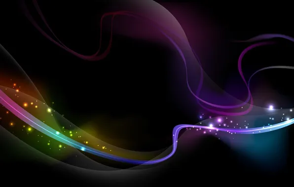 Line, abstraction, sparks, Aurora