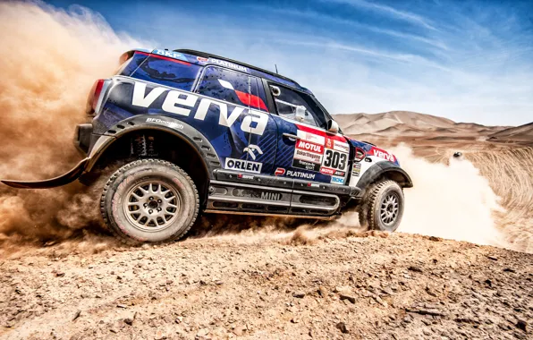 Mini, Dust, Sport, Desert, Machine, Speed, Race, Car