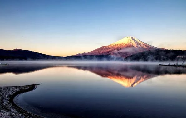 Picture Japan, lake Yamanaka, Mount Fuji