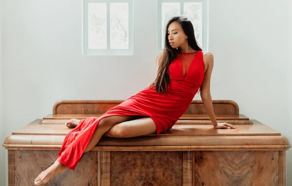 Picture girl, pose, Mona Zheng