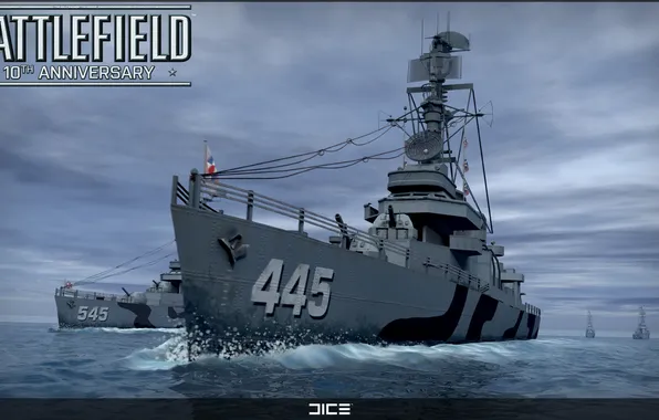 Picture ships, destroyer, DICE, anniversary Battlefield, Battlefield 1942