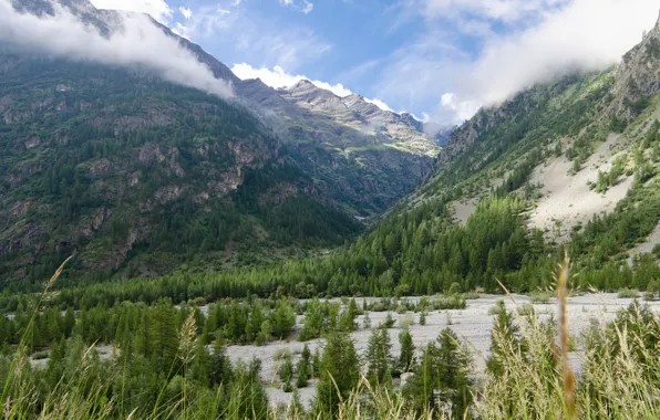 Nature, Clouds, Mountains