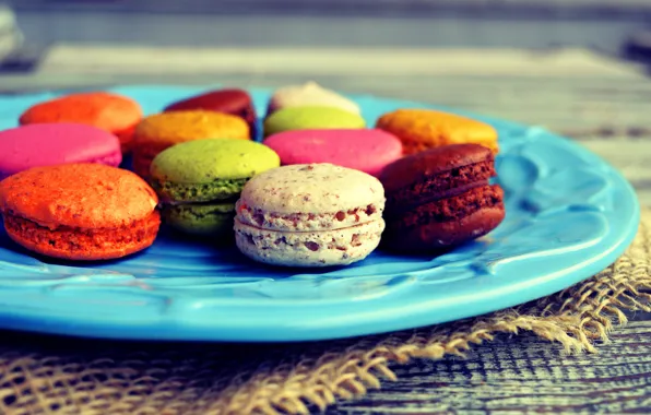 Colorful, dessert, sweet, sweet, dessert, cookies, macaron, almond