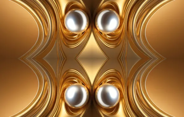 Gold, design, silk, pearls