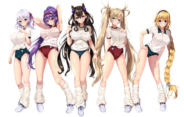 Picture girl, sexy, shorts, blouse, long hair, boobs, anime, beautiful