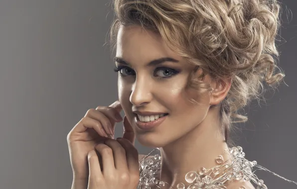 Look, girl, smile, makeup