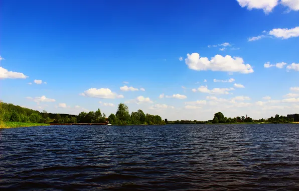 Reflection, River, the sky., Kokshaga