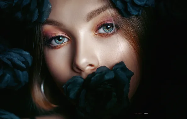 Look, close-up, face, model, portrait, makeup, hairstyle, brown hair