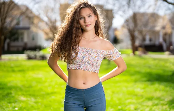 Picture look, girl, background, model, cutie