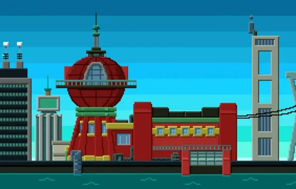 Futurama, Futurama, Art, Pixels, Office, PXL