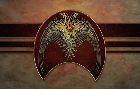Wall, bird, wings, flag, Coat of arms