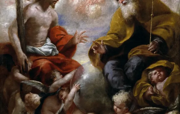 Picture, religion, mythology, Holy Trinity, Francisco Caro