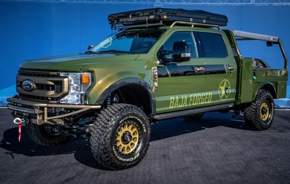 Ford, Green, Front, Super Duty, F-250, Ford F-250, 2019, SEMA 2019